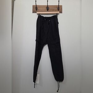 NWOT Pistola Cargo Pants Drawstring Waist And Hem Black Medium